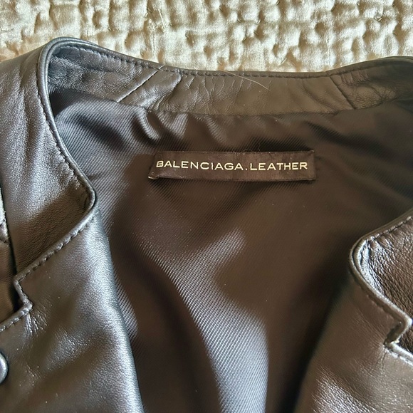 Balenciaga Black Quilted Leather Jacket - Picture 3 of 10